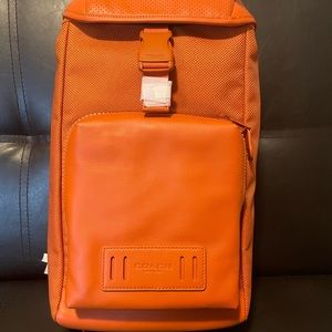 Coach One Strap Backpack - Spice Orange